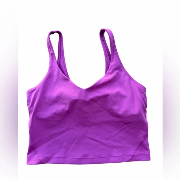 lululemon athletica Magenta V-Neck Cropped Tank Align Size 6 - Picture 5 of 8
